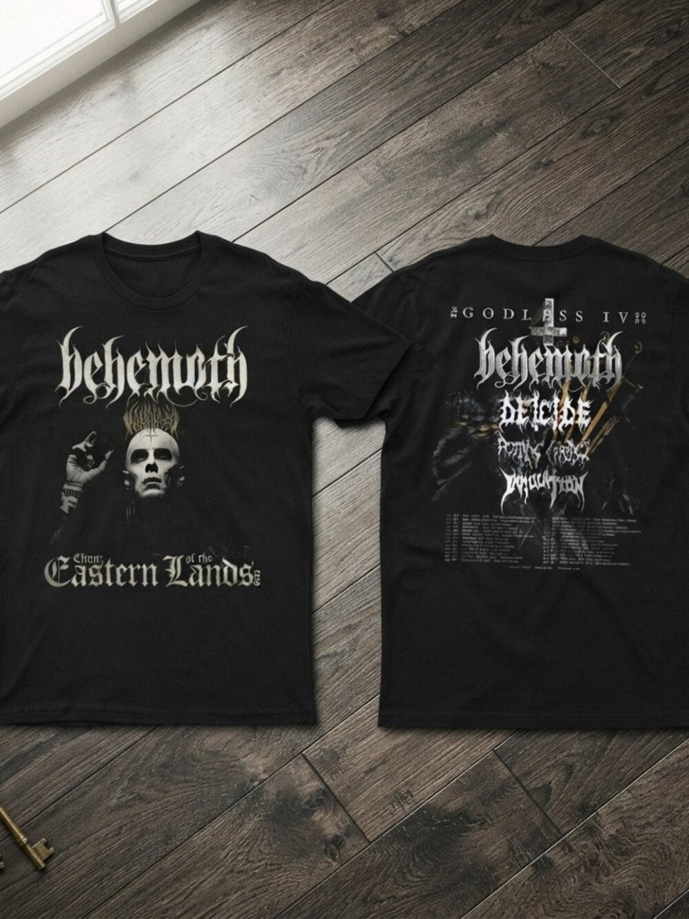 Bememoth Chant Of The Eastern Lands Vintage Death Metal Black T-Shirt